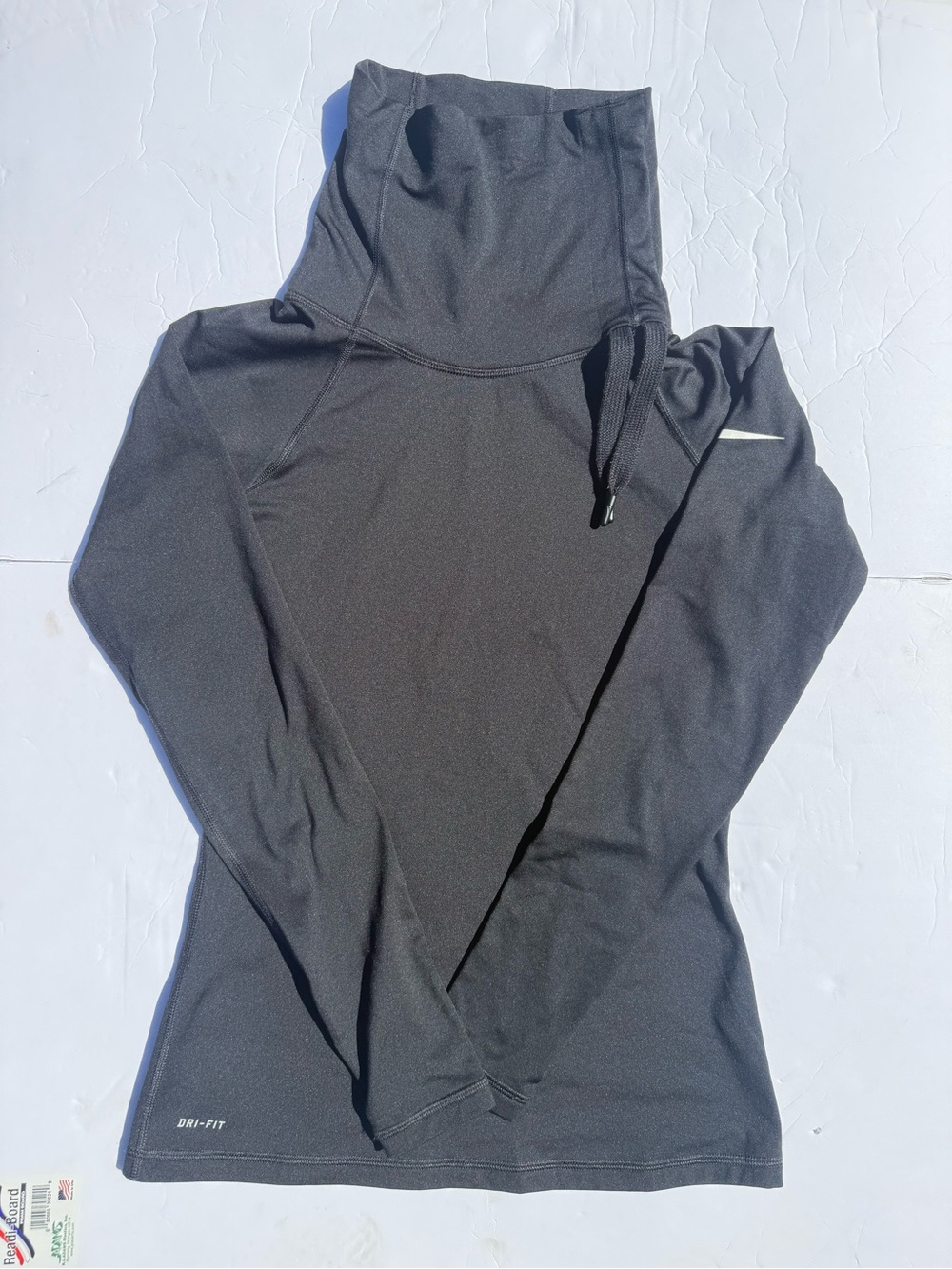 Women's Black Dri-FIT Long-Sleeve Hoodie Top